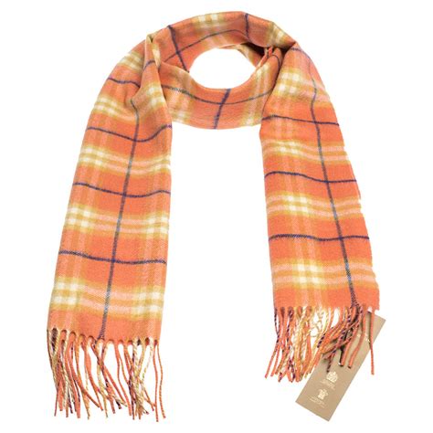 burberry scarf orange|traditional Burberry scarf.